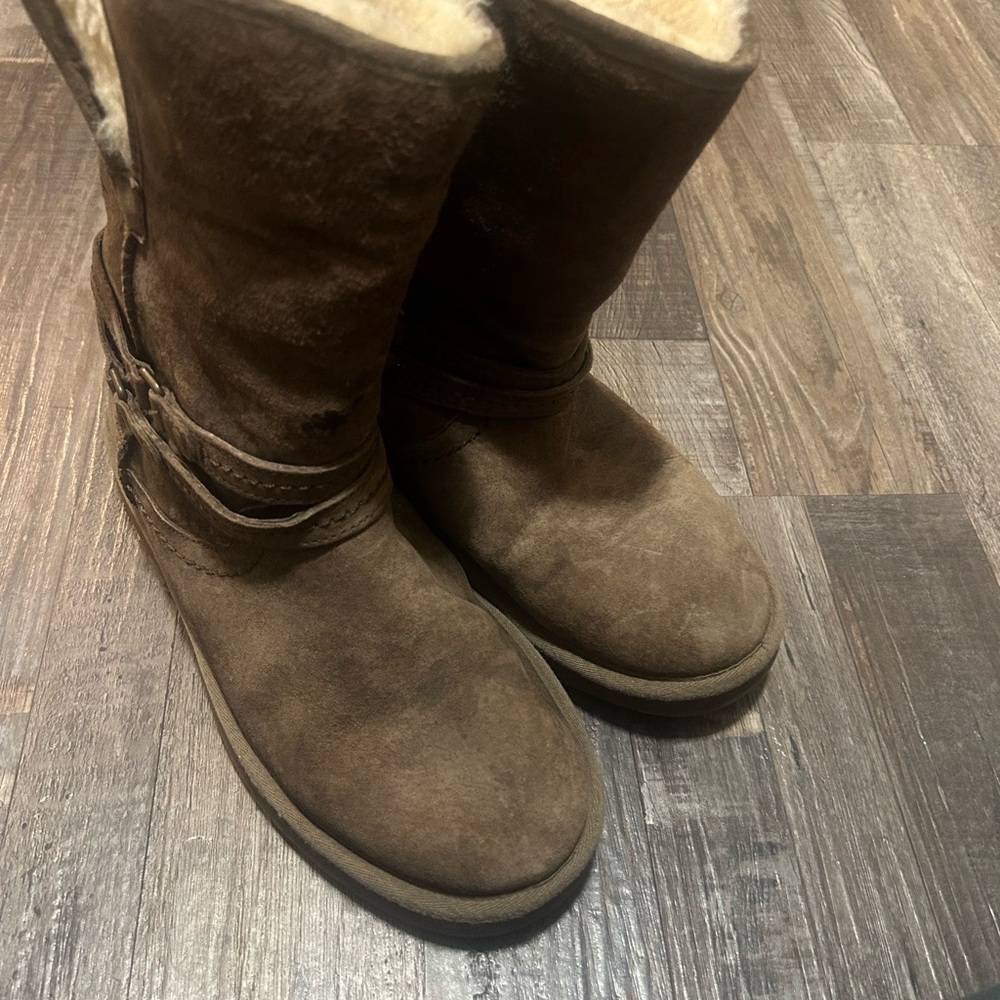 UGG Brown Shearling Ankle Boots